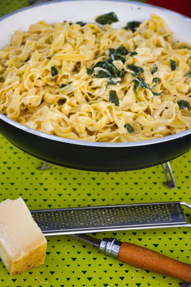 Zubereitung Sommerliche Pasta mit Zitrone und Basilikum